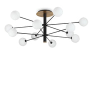 Plafoniera Industrial-Minimal Cosmopolitan Metallo Nero 12 Luci G9 3W 3000K
