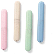 Set di custodie per spazzolini da denti 4 pezzi - Reclinabile - Scatola per spazzolini da denti - Ambientalmente compatibile - Leggero - Antimicrobico - Orecchiette per spazzolini da denti