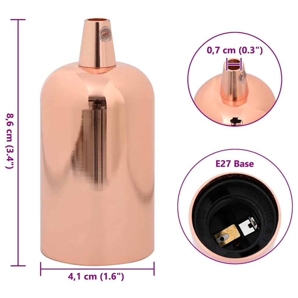 Portalampada 2 pz Oro Rosa E27 4106531
