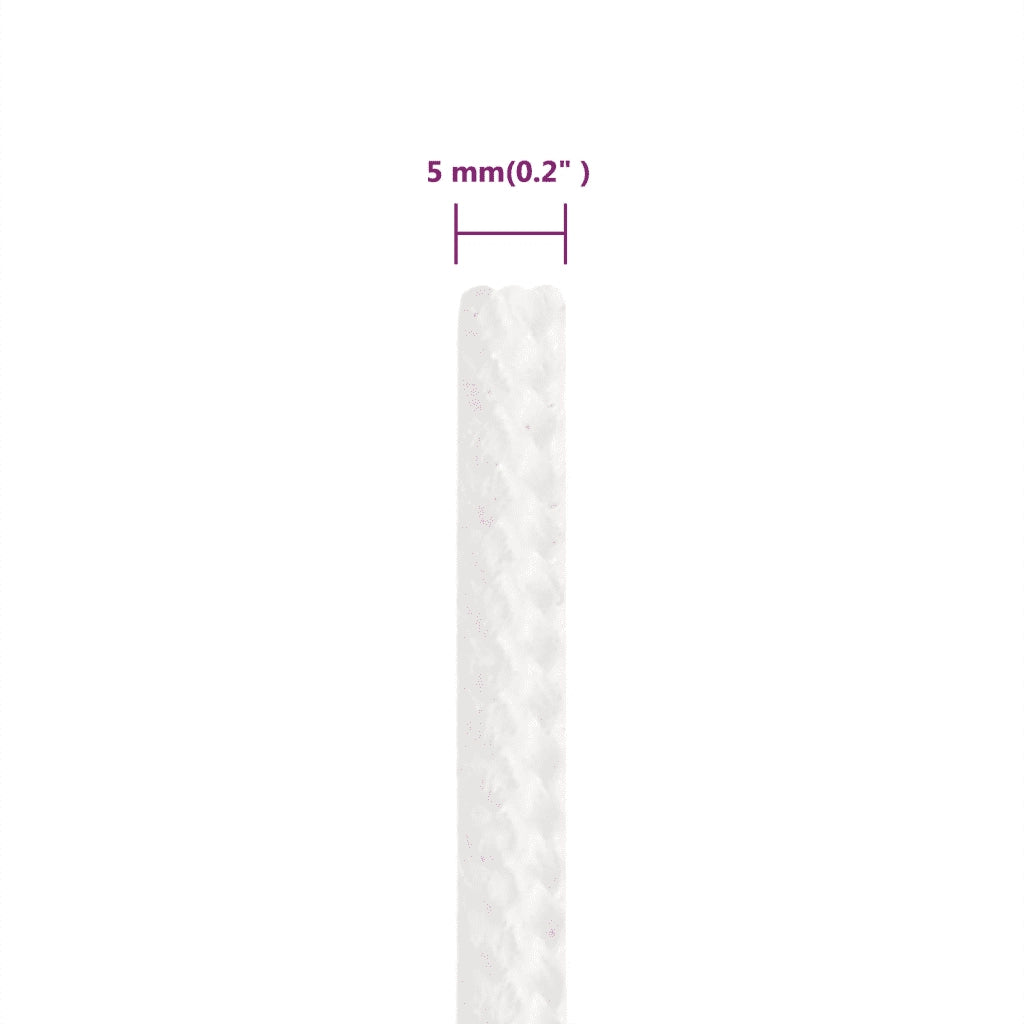 Corda per barca Completamente Bianca 5 mm 500 m in Polipropilene 152548