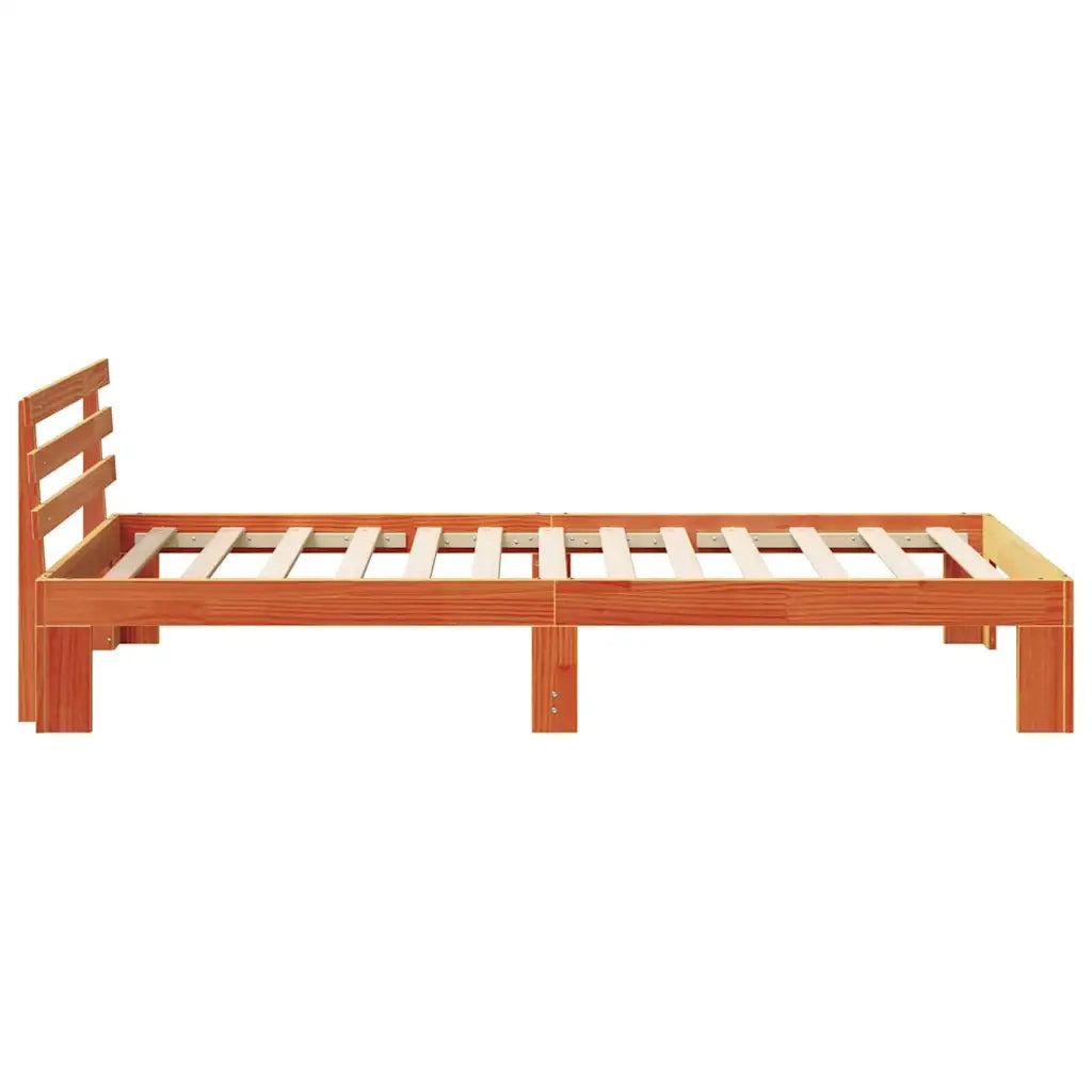 Struttura del letto Marrone cerato 90 x 190 cm Pino massello 872634