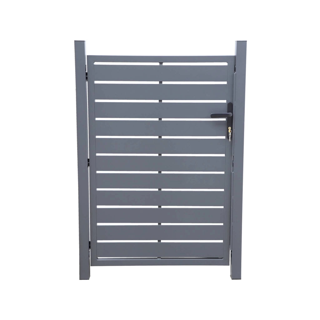 Cancello da giardino in alluminio con serratura e maniglia, 100cm,