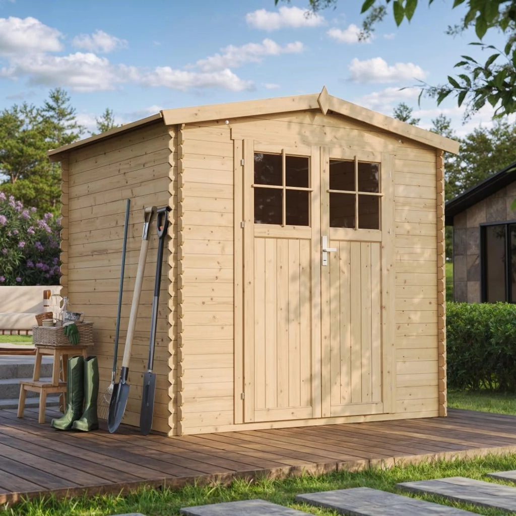 Casetta da Giardino in Legno per Esterni - L236xL226xA218 cm/ 4,33 m2 - TIMBELA M369F