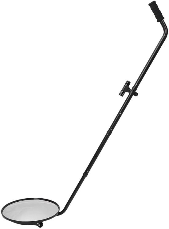 Specchio di ispezione 30 cm - Ricerca conico - Angolo regolabile - 3 ruote - Lampada da tasca LED - Acquario con 2x ingrandimento