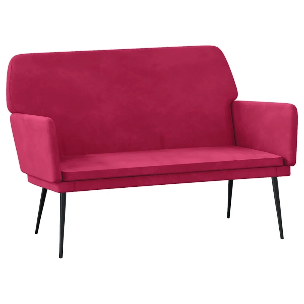 Panca-Sgabello Rosso Vino 108x79x79 cm in Velluto 559024