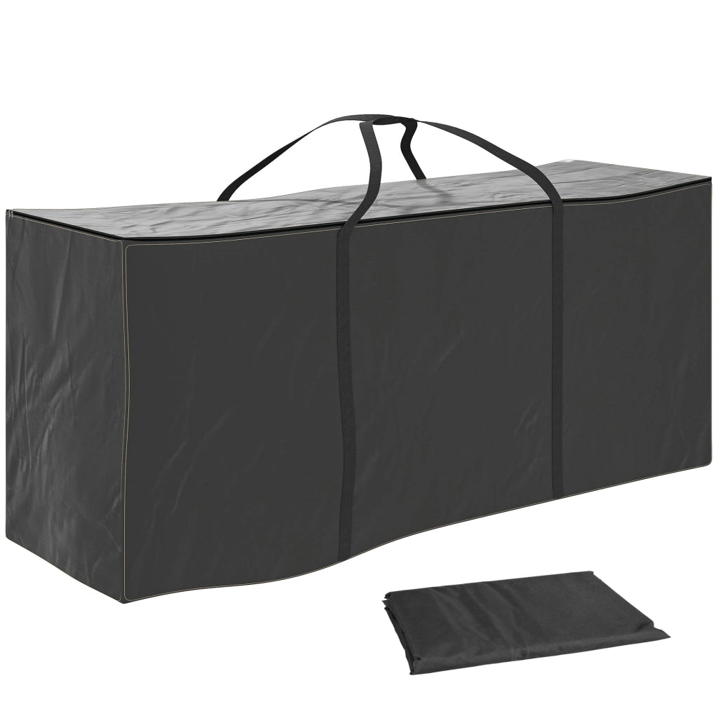 Custodia per cuscini da giardino ¨C Xylo ¨C tessuto Oxford nero 175x55x75 cm