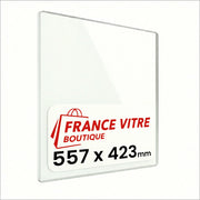 557 x 423 x 4 mm - Vetro per stufa a legna - vetro camino di ricambio - vetro per caminetto resistente al fuoco - France Vitre
