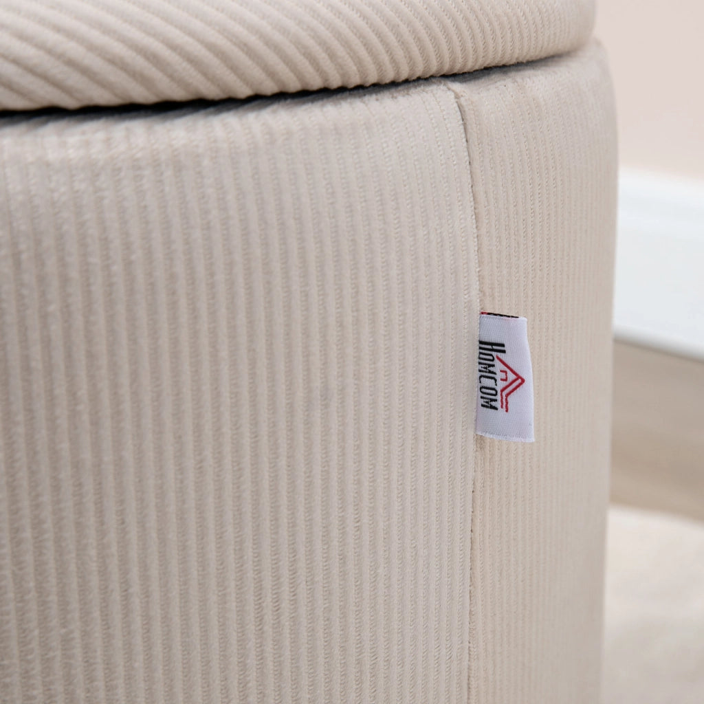 Pouf ¨C Zephmum ¨C Tessuto velluto crema ?40 cm e ?30 cm