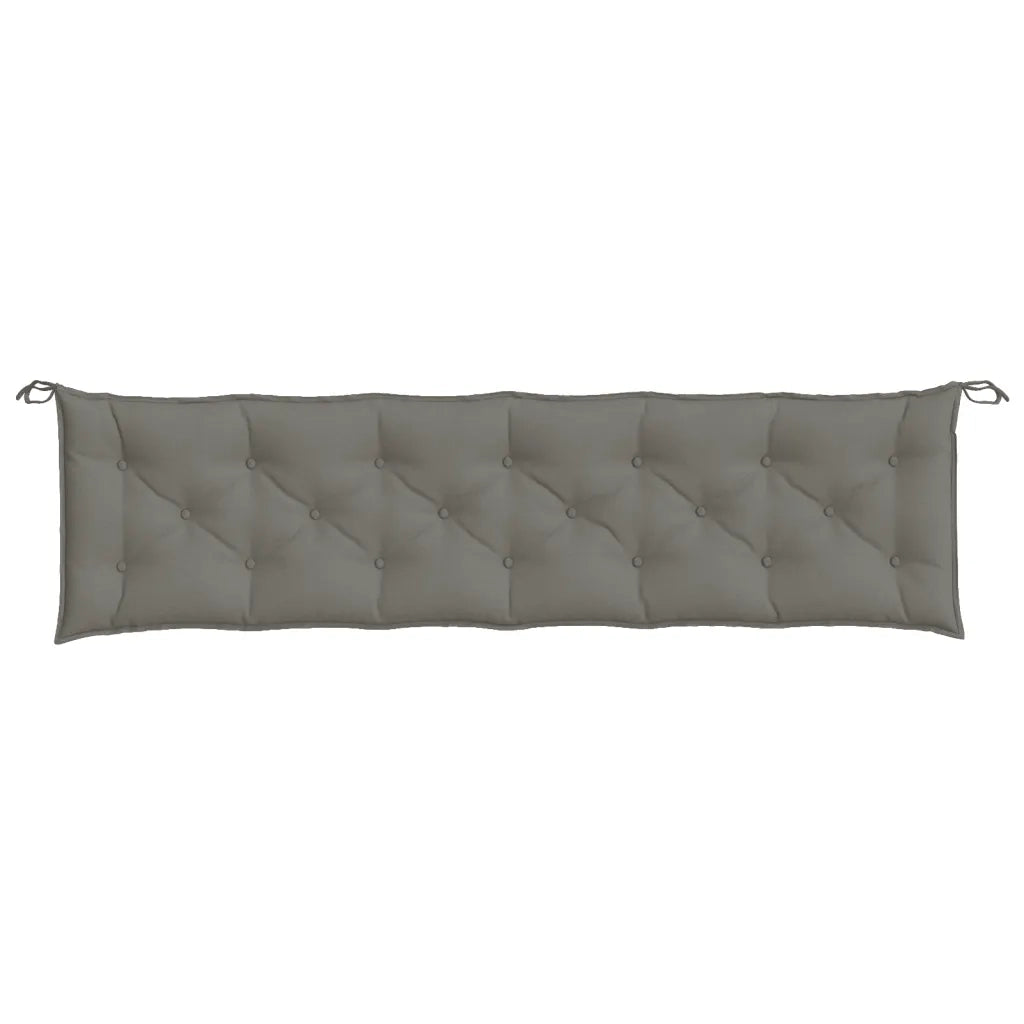 Cuscini Panca Giardino 2pz Grigio Scuro Mélange 200x50x7 cm 4002631