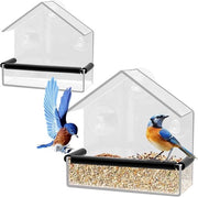 Casa per uccelli - Ricovero per uccelli - 2 pezzi - Transparente - Acrilico