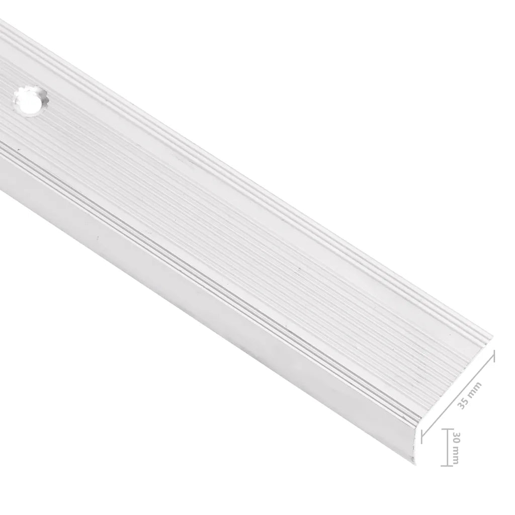 Profili a L per Gradini 15 pz in Alluminio 90 cm Argento 146736