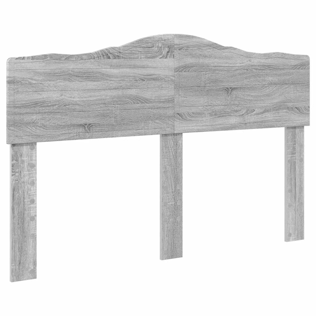 Letto matrimoniale | Letto per adulti | Struttura del letto con testiera Grigio Sonoma 140 x 190 cm