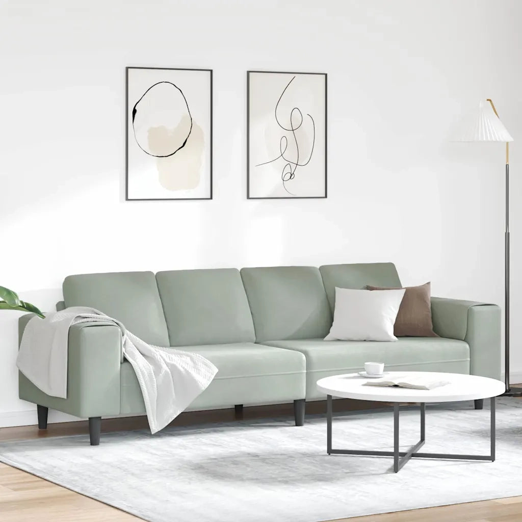 Divano per Soggiorno Grigio chiaro 250 x 77 x 76 cm 3335091