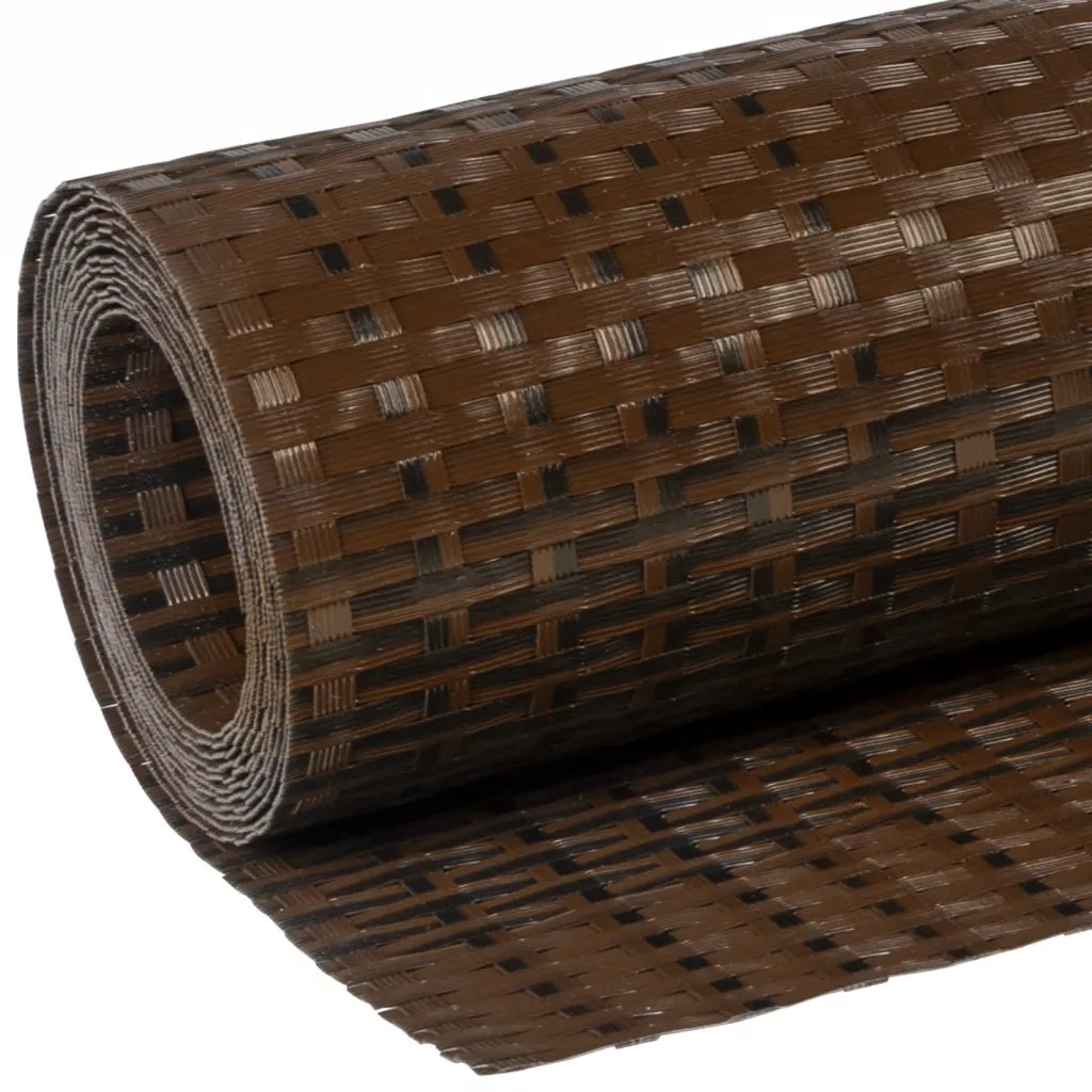 Schermo da balcone | Paravento da Balcone Marrone e Nero 1000x80 cm in Polyrattan