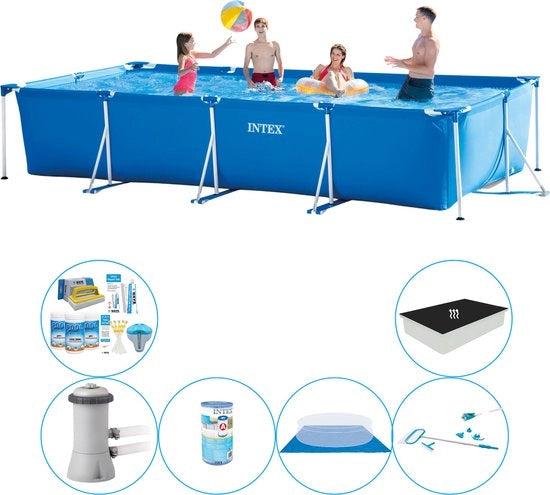 Piscina Rettilinea 450x220x84 cm - Set di Piscina e Accessori