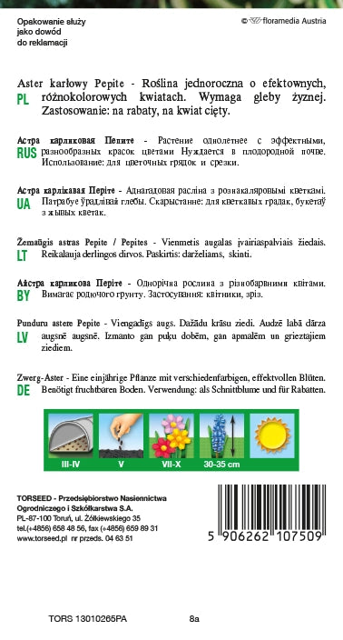 Astro nano Pepite - Callistephus mento. fl.pl. miscela 1 g