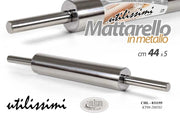 Mattarello in acciaio con manici 44x5 cm