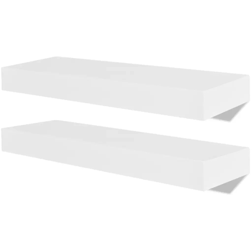 2 Mensole per pareti Bianche MDF per Libri/DVD cod mxl 53070
