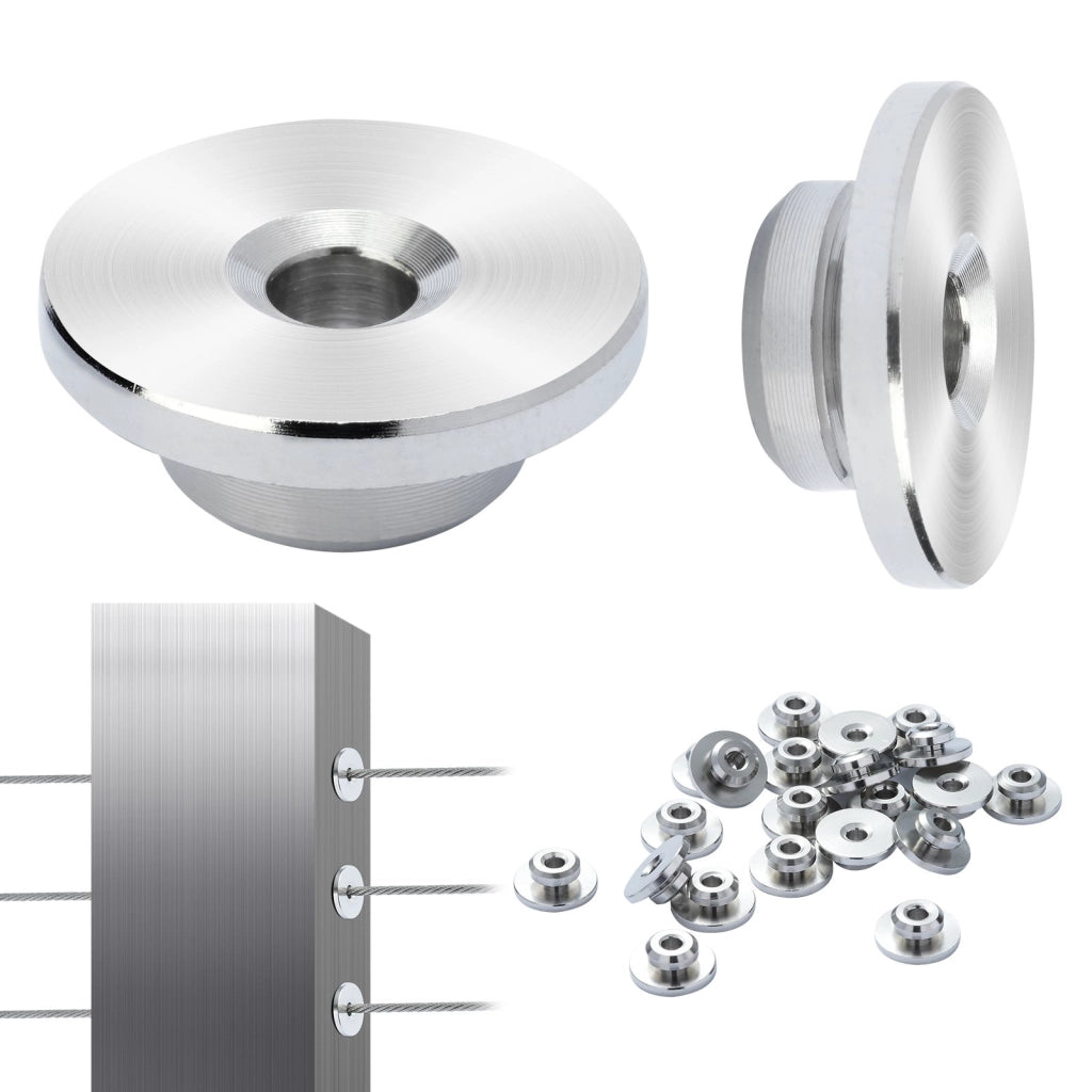 Kits de garde-corps de câble, lot de 51, manchons de protection roue 3,2 mm, tendeur borne invisibles 3,2 mm, couvercles de protection pour poteau de