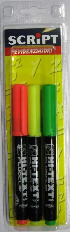 MAURY'S EVIDENZIATORE GIALLO VERDE ROSSO 3PZ