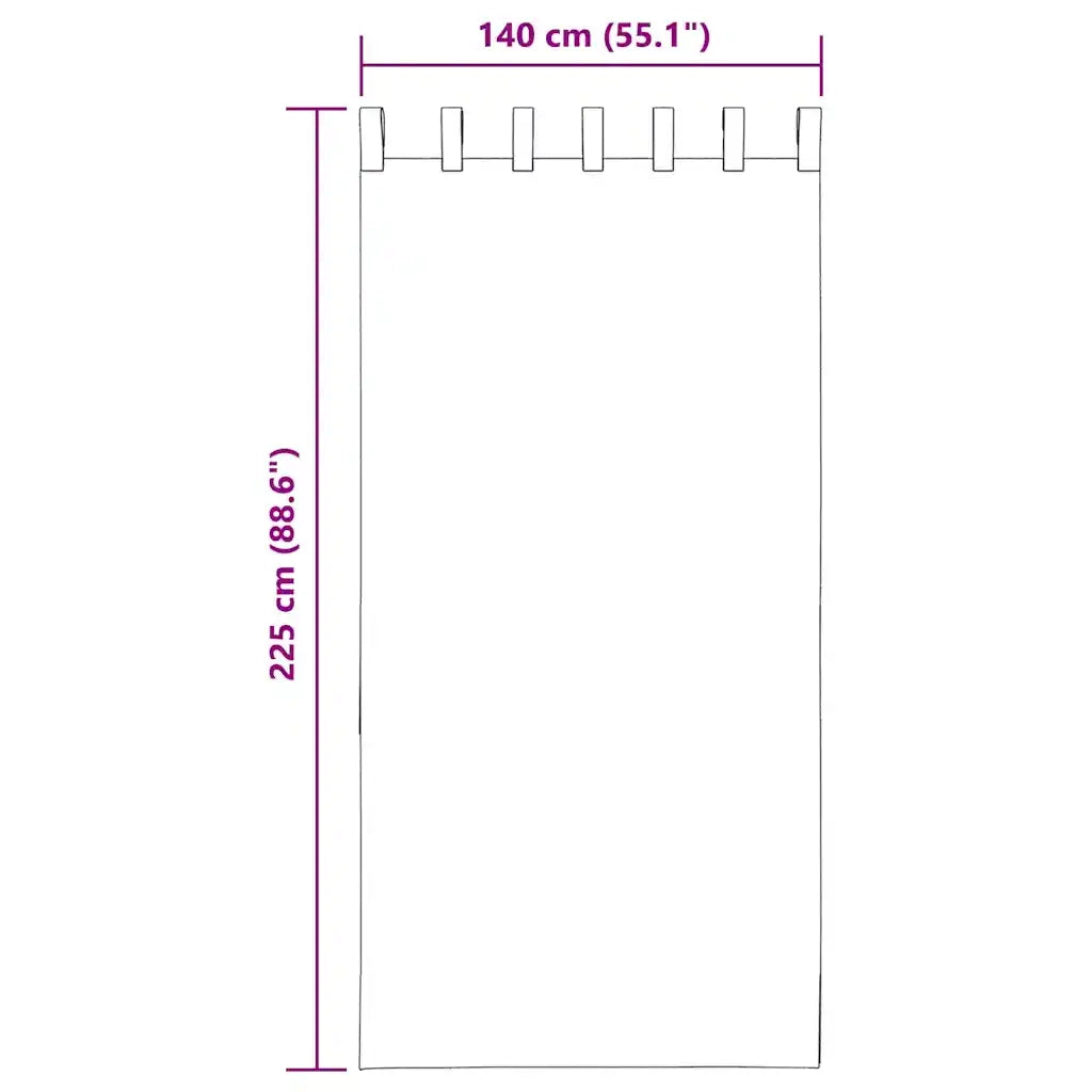 Tende in Voile con Tasche per Aste 2 pz Rosso Vino