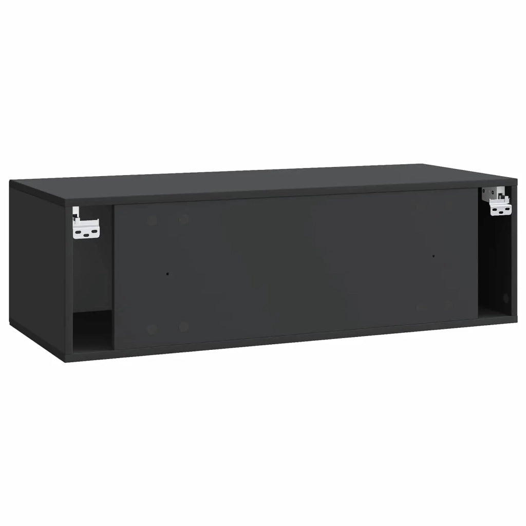 Mobile TV da Muro Montaggio a Parete | Armadietto TV | Mobile Porta TV Nero 98 x 41 x 30 cm