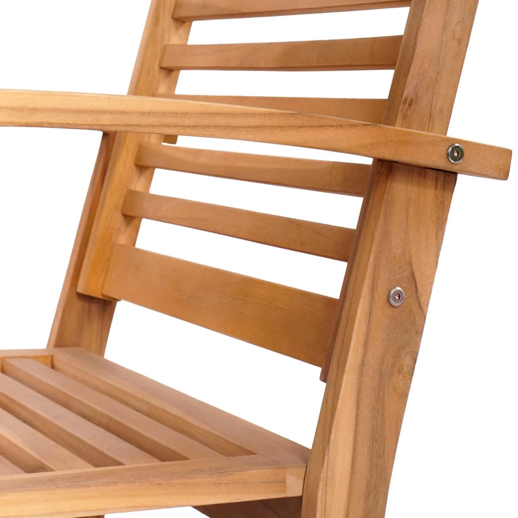 Sedia 2 Pezzo Marrone 65 x 60 x 76,5 cm Legno di teak solido 42006402