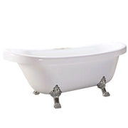 Vasca freestanding vintage 170 x 80 cm con piedi argento - Margherita