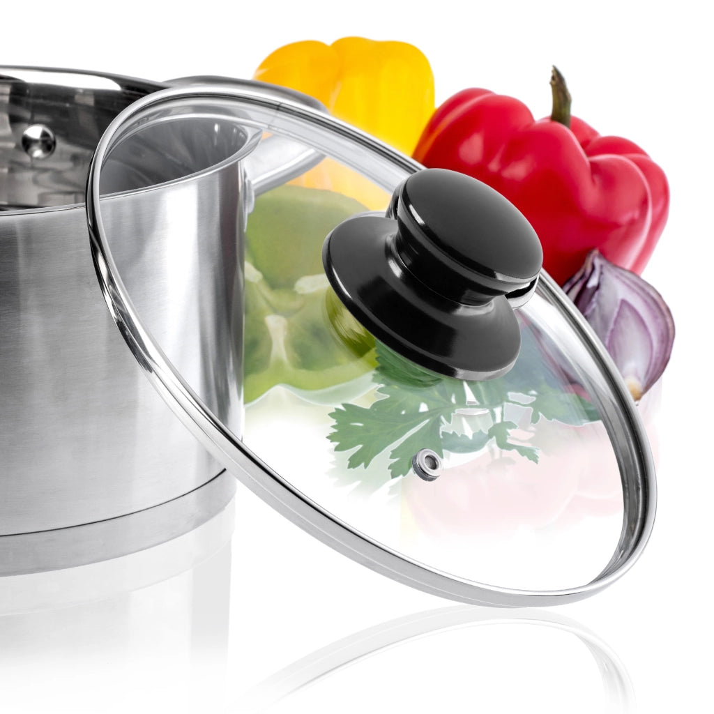Coperchio in vetro KADAX da 22 cm, universale, resistente al calore, per pentole e padelle.
