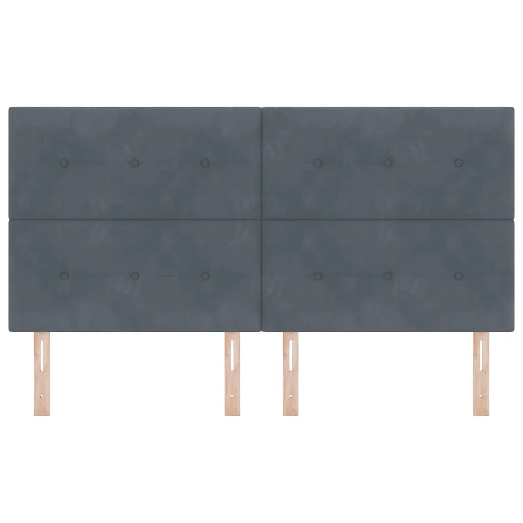 Testiera | Testata Grigio scuro 180 cm Velluto