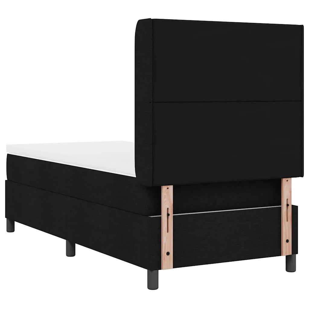 Letto a molle con materasso Nero 200 x 80 cm Tessuto 3341611