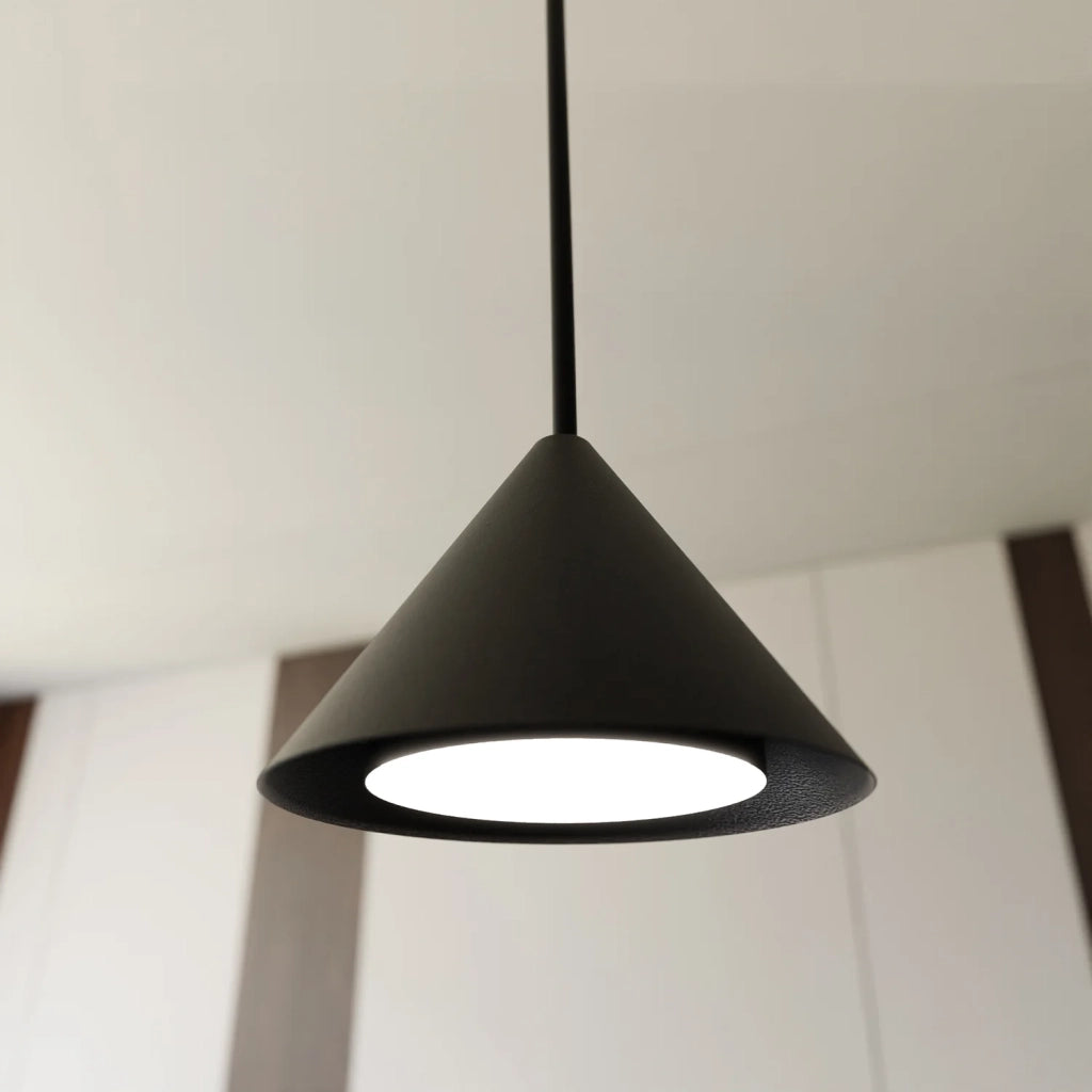 Sospensione Minimal Skadi 3 Luci In Acciaio Nero