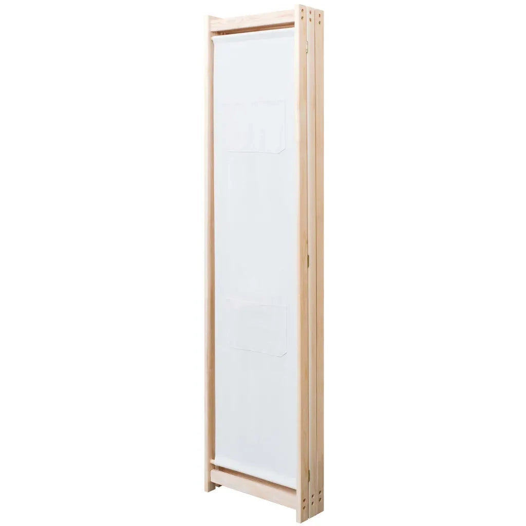 Paravento a 3 Pannelli Crema 120x170x4 cm in Tessuto 42975