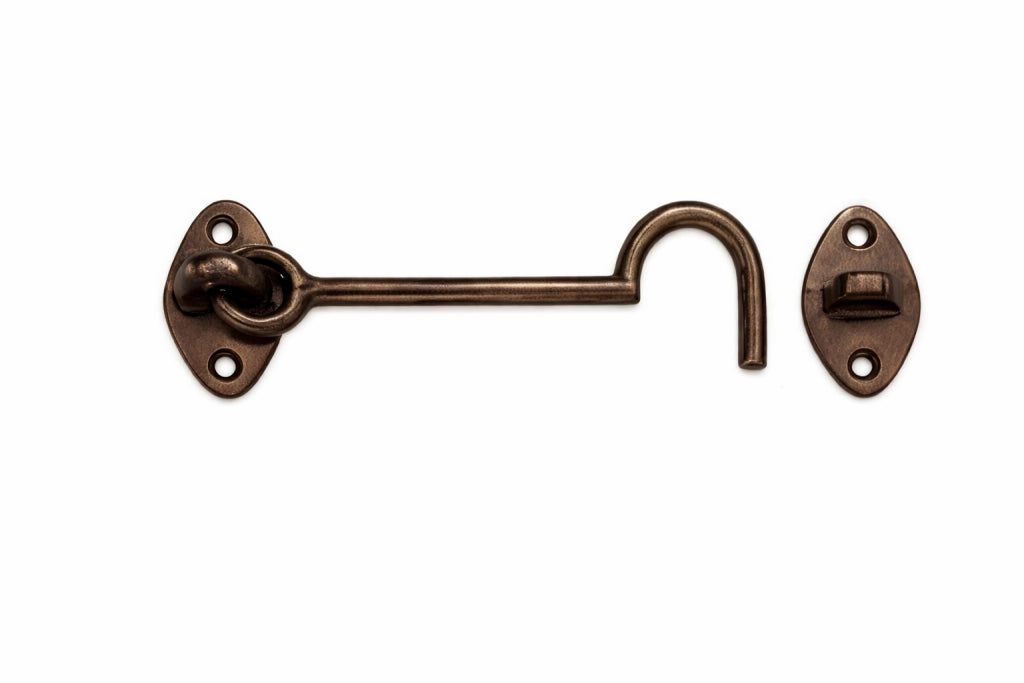 Gancio Fermapersiane Snodato con Incontro Ottone Bronzato 120 mm 5 pezzi