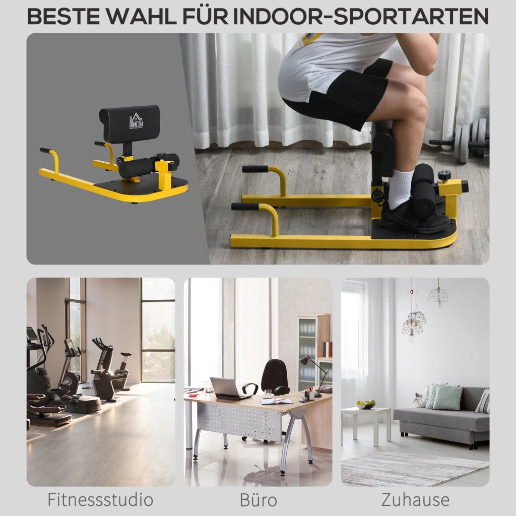 Trainer Sissy Squat ¨C Minimal ¨C Giallo e Nero 50x97x44,5-56,5 cm
