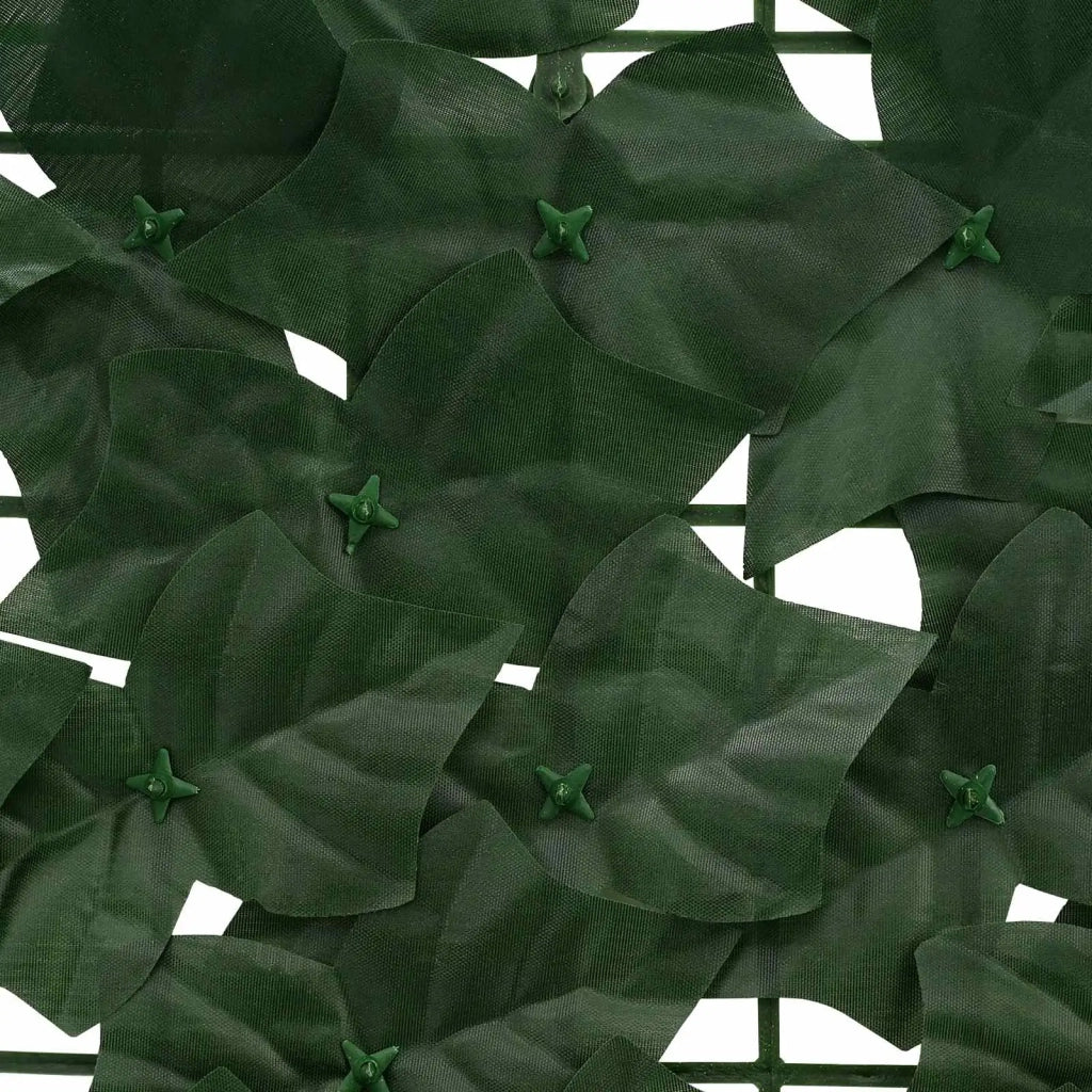 Schermo per balcone con foglie-Pannello per balcone Verde Scuro 500 x 100 cm