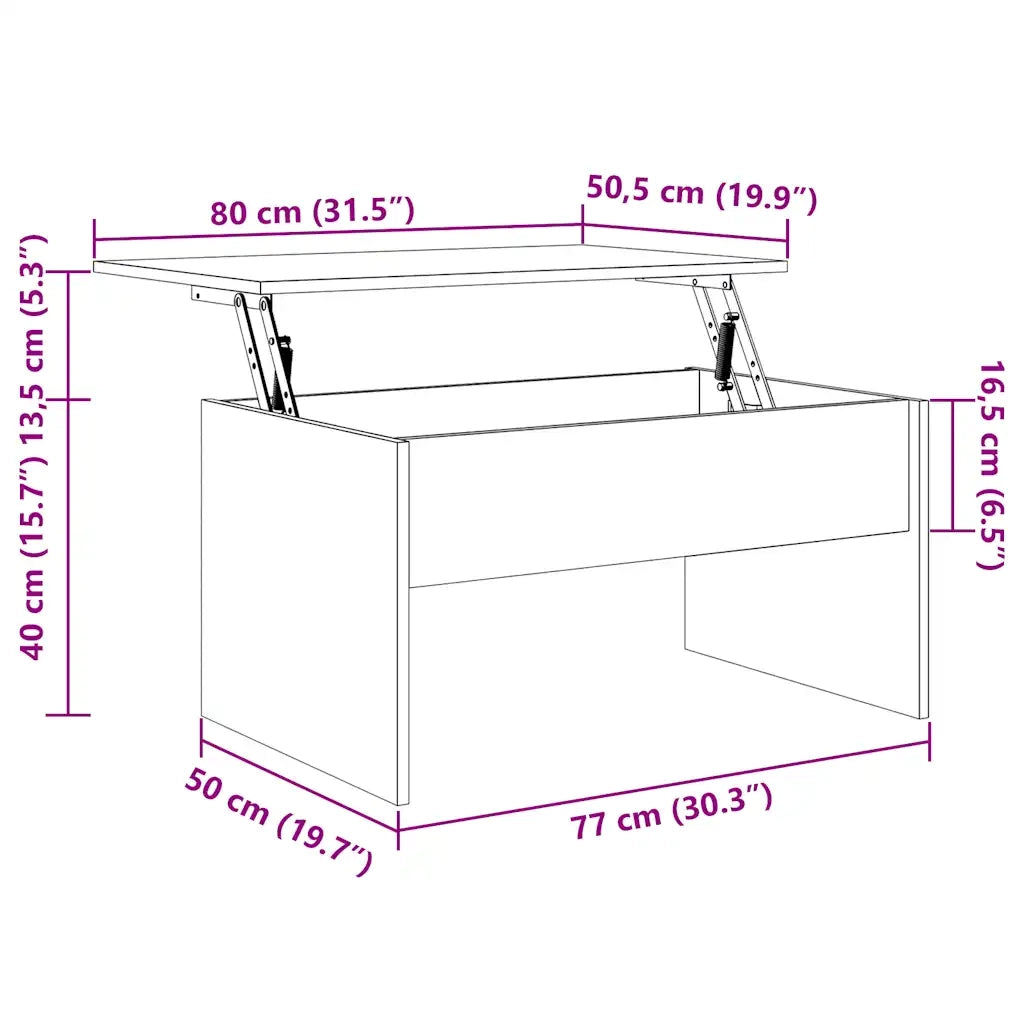 Tavolino salotto | Tavolino da caff¨¨ | Tavolino da Soggiorno Rovere Sonoma 80x50,5x41,5cm Legno Multistrato