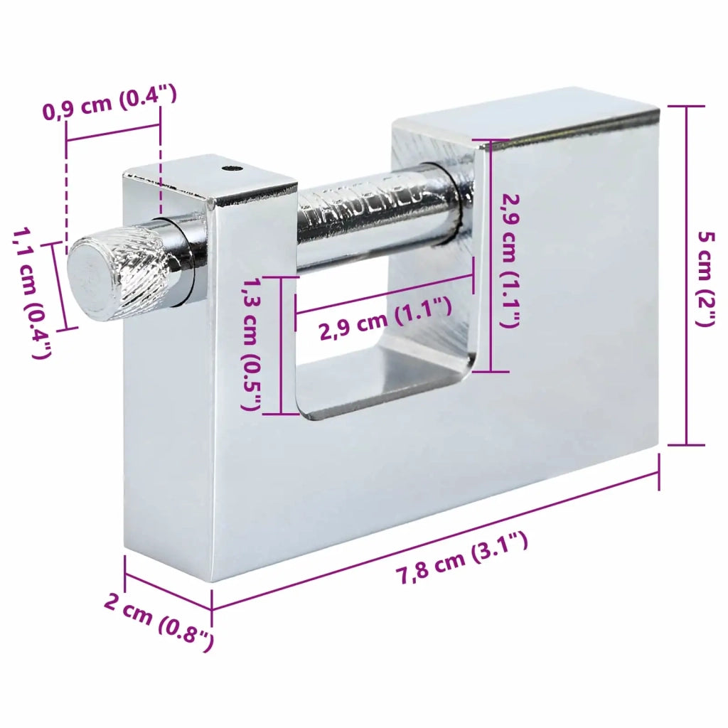 Lucchetto 6 pz Argento Acciaio CFW2219004