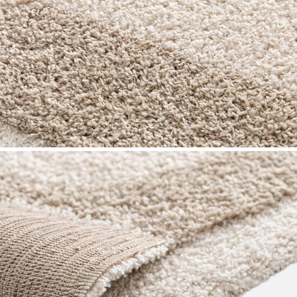 Tappeto da interno con motivo grafico beige e crema