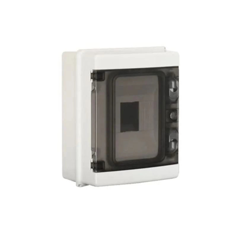 Ettroit Centralino Stagno da Parete 5 Moduli IP65 Grigio RAL 7035 con Portello Trasparente Fumé DB120905