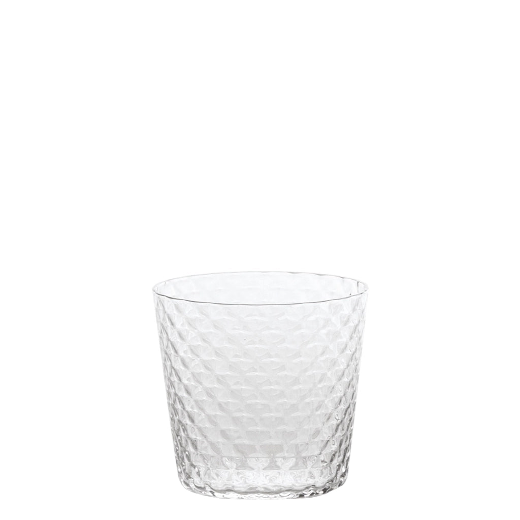 Zafferano Set 4 Tumbler Veneziano Mixology 43 cl in Vetro Sonoro Superiore Soffiato a Bocca e Lavorato a Mano, Trasparente Design Elegante e XL