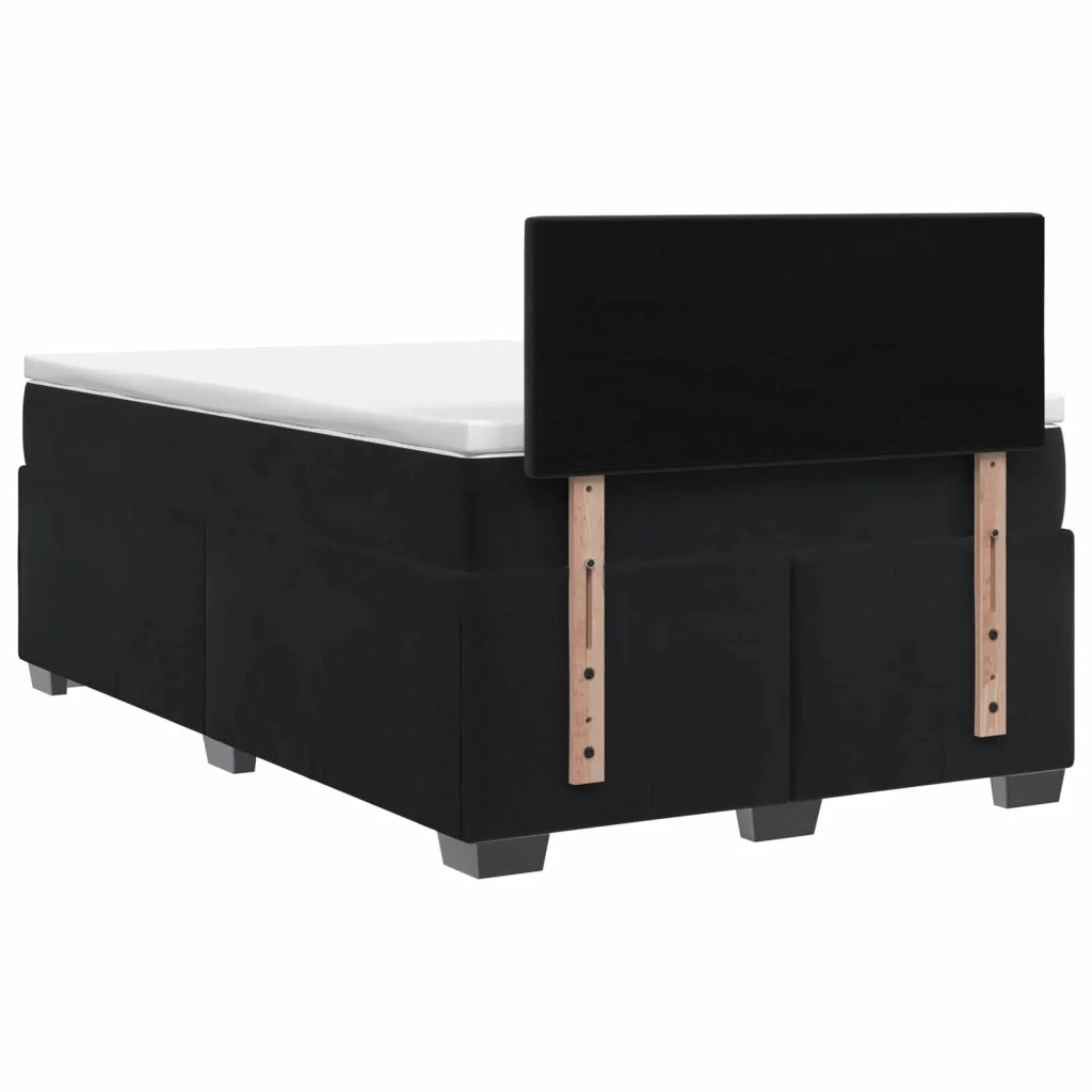 Letto box spring con materasso Nero 120 x 200 cm Velluto 3450700