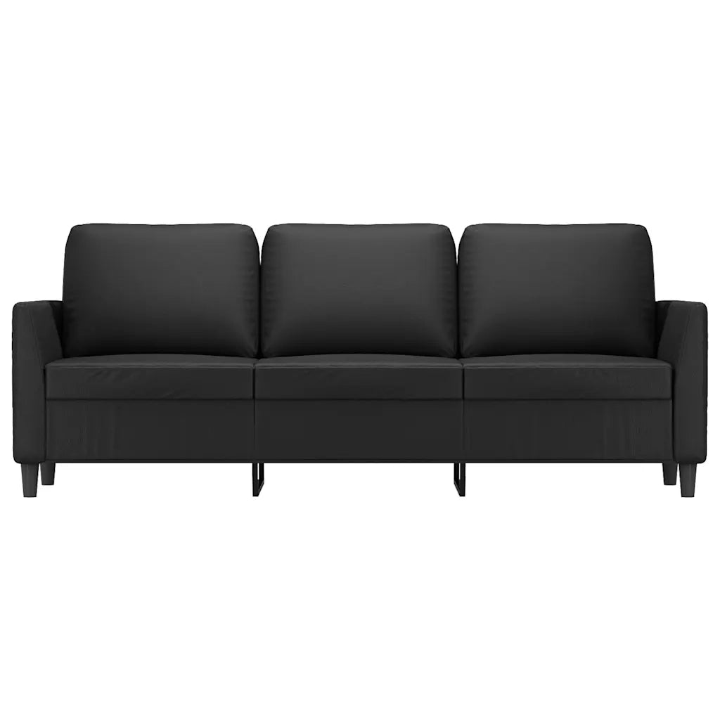 Divano a 3 Posti Nero 180 cm in Similpelle 359338