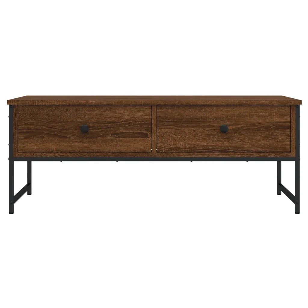 Tavolino salotto | Tavolino da caff¨¨ | Tavolino da Soggiorno Rovere Marrone 101x49x39,5cm Legno Multistrato