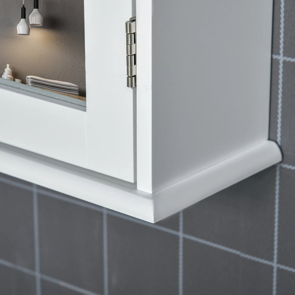 Armadio con Specchio per Bagno ¨C Minimal ¨C Bianco 41x14x60 cm