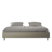 BS COM Letto contenitore imbottito 180x200 similpelle cappuccino