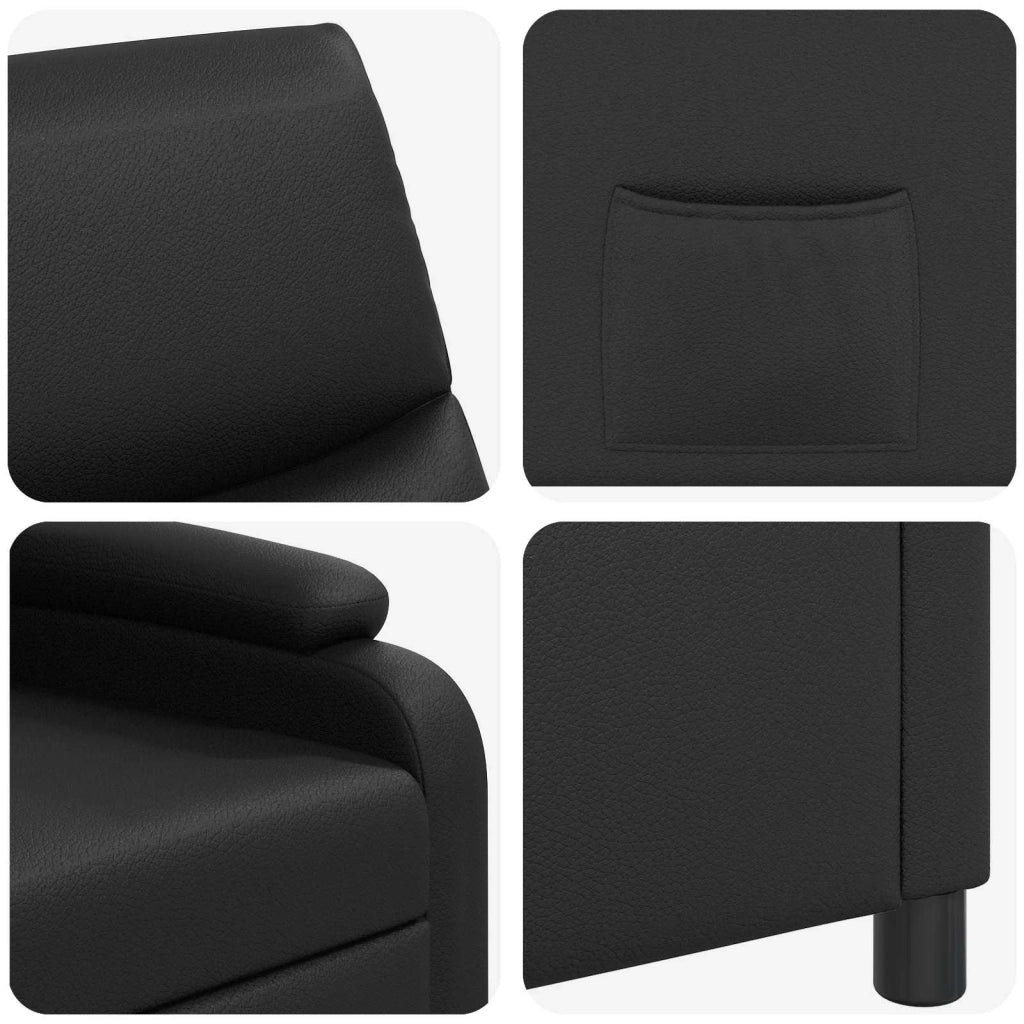 Poltrona reclinabile Nero Similpelle 42034981