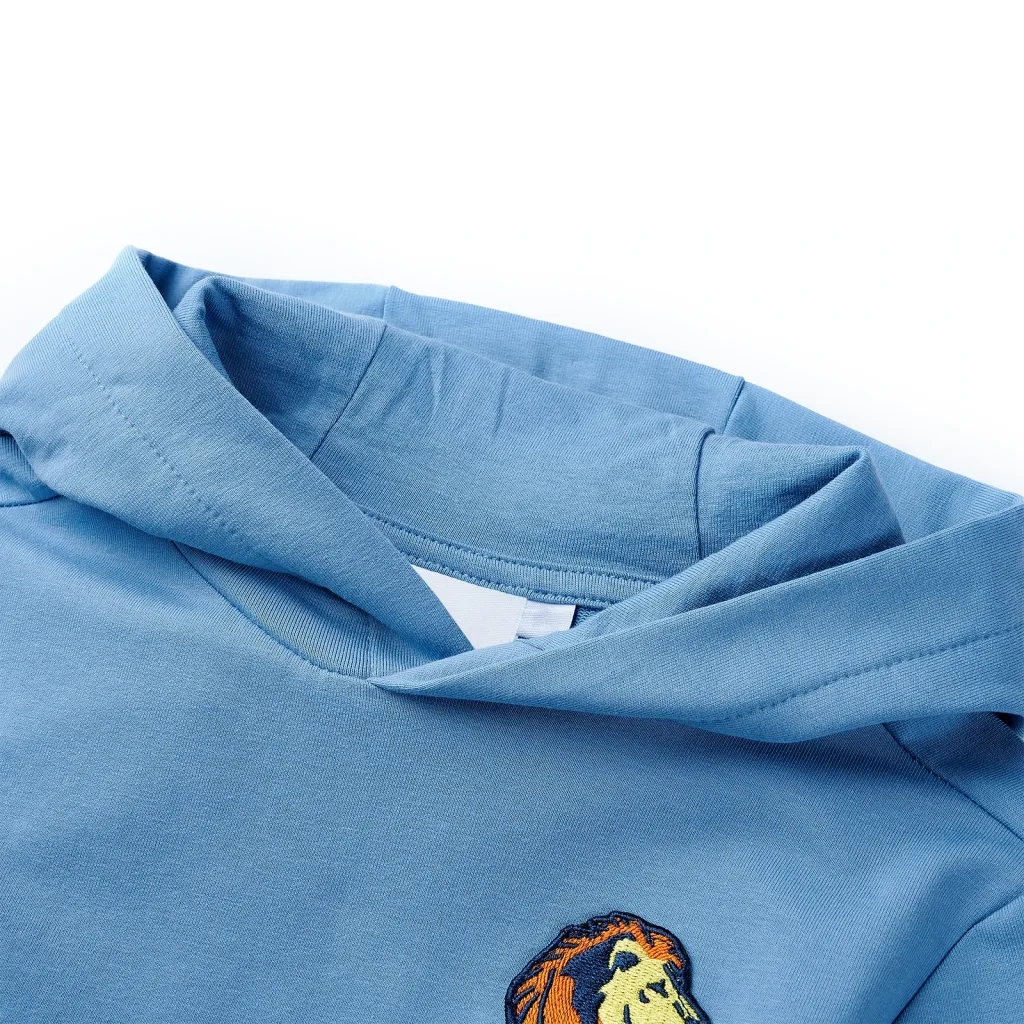 Felpa con Cappuccio per Bambini Blu e Giallo Tenue 92 12594