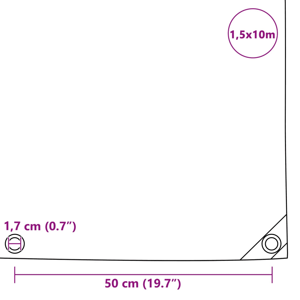 Telone 650 g/m2 1,5x10 m Verde