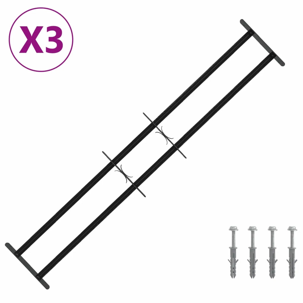 Griglia di Sicurezza per Finestre con 2 Traverse 3 pz CFW3873547